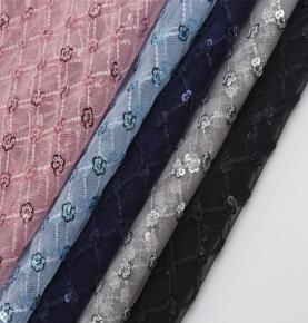 Sequin embroidered mesh fabric--EMWF-YYX-YY-018